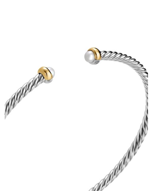 David Yurman White Micro Cable Flex Bracelet