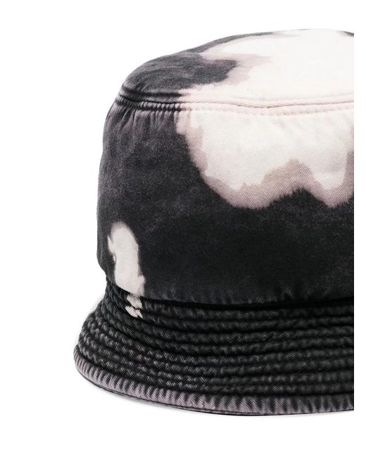DSquared² Black Bleached-Effect Bucket Hat for men