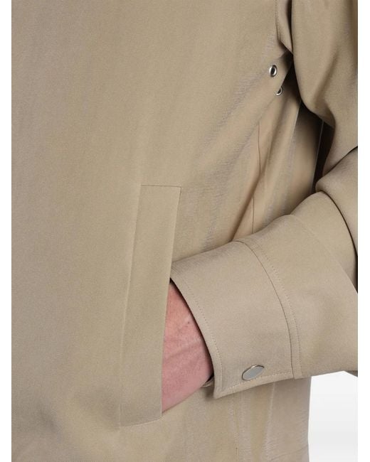 Grifoni Natural Zip-Up Collared Jacket for men