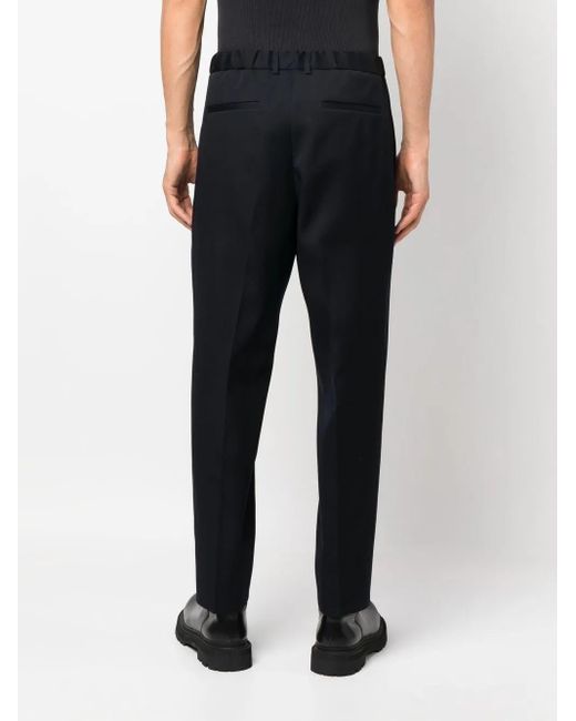 Jil Sander Black Virgin-Wool Tapered Trousers for men