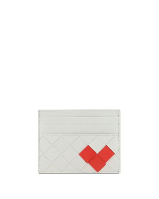 Bottega Veneta イントレチャート カードケース White
