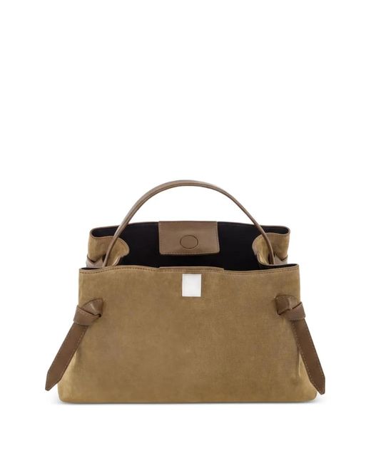 Yuzefi Metallic Gyoza Suede Tote Bag