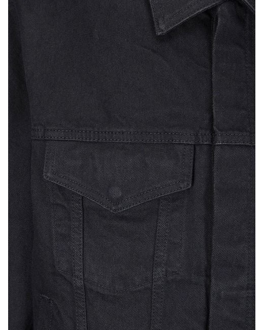 Arte' Blue Veste En Jean À Logo Imprimé for men