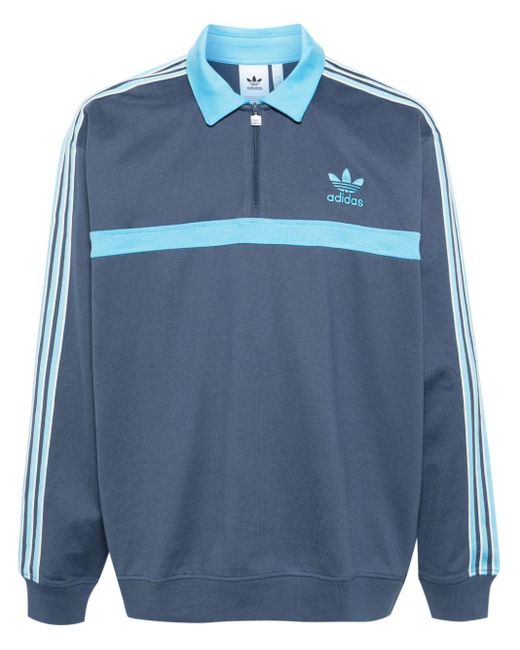 Adidas Sweatshirt mit Kragen in Blue für Herren
