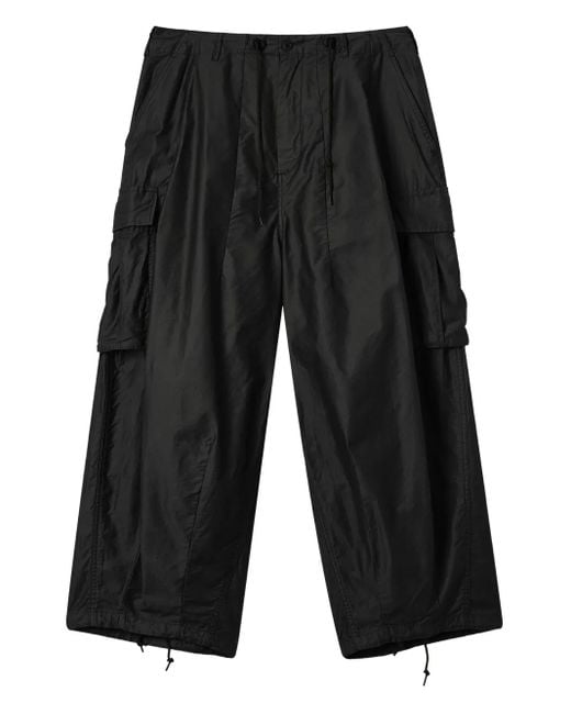 Needles Black Drawstring Cargo Pants for men