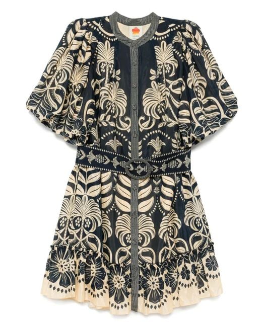 FARM Rio Ainika Tropical Splendor Mini Dress in Blue | Lyst