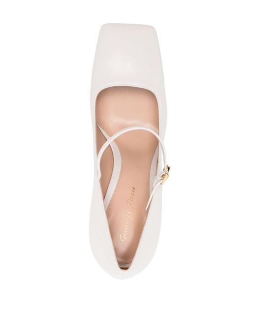 Zapatos Mary Jane con tacón de 95 mm Gianvito Rossi de color White