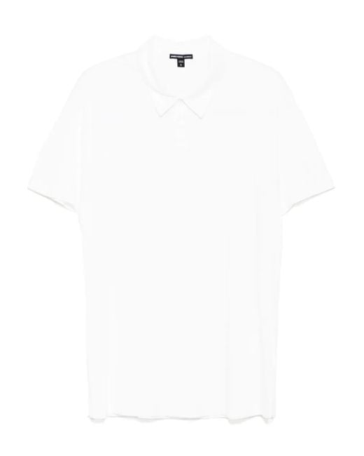 James Perse White Brushed Lotus Polo Shirt for men