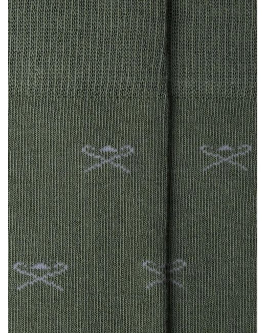 Hackett Green Icon Jacquard Socks for men