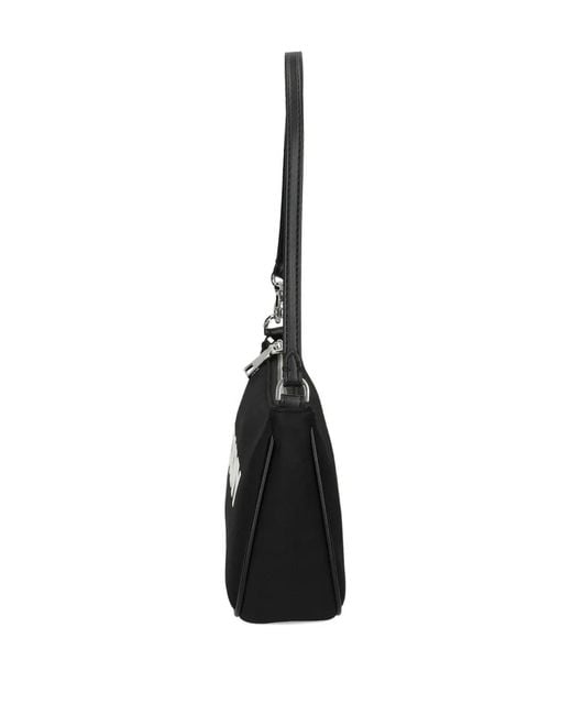 DKNY Black Logo-Print Shoulder Bag