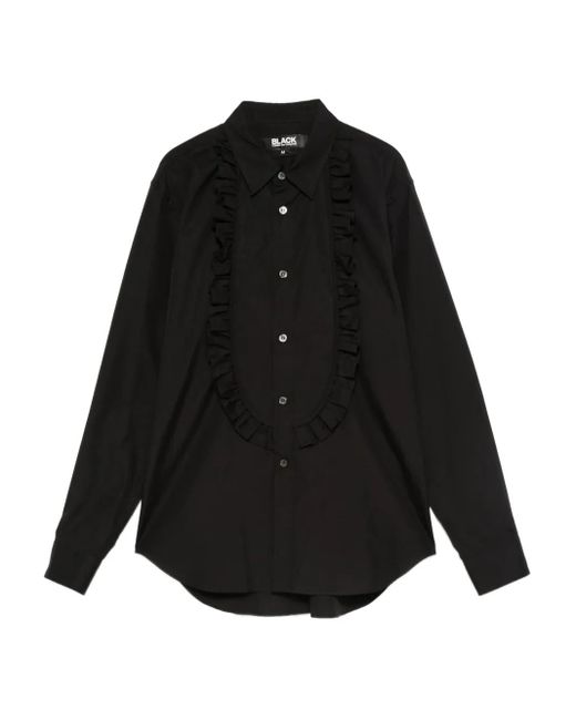 COMME DES GARÇON BLACK Shirt Met Ruches in het Black