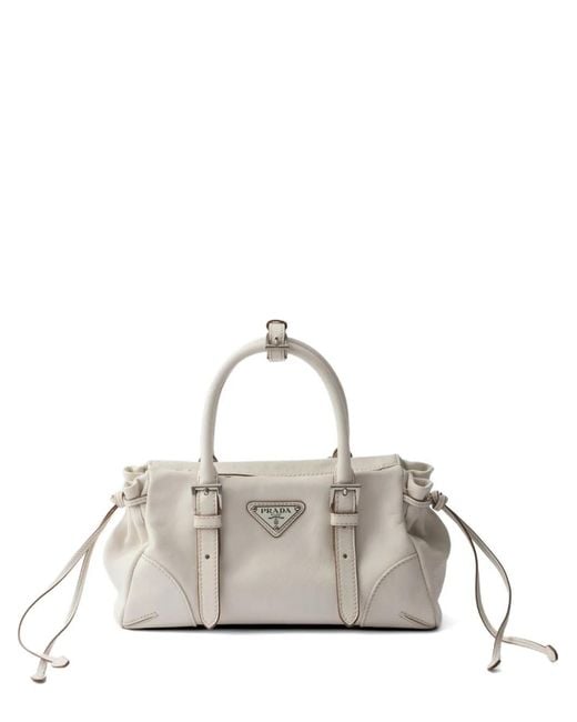 Prada Natural Bonnie Small Leather Bag