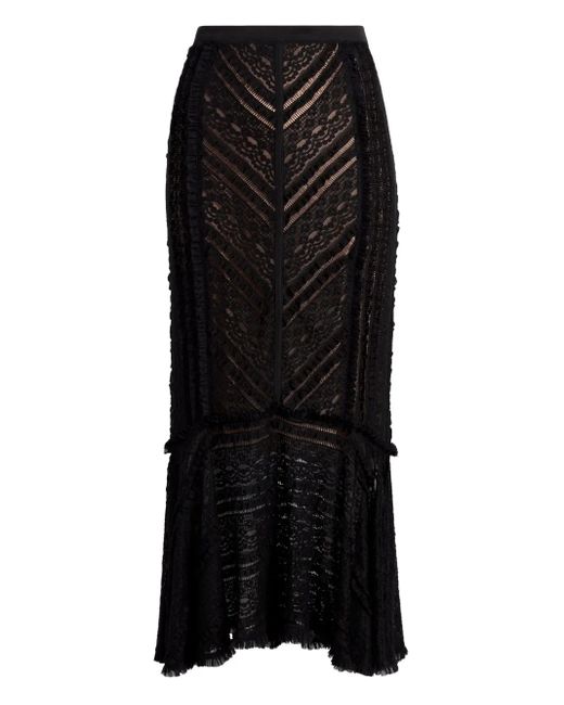 Cinq À Sept Black Maceio Ruffled Skirt