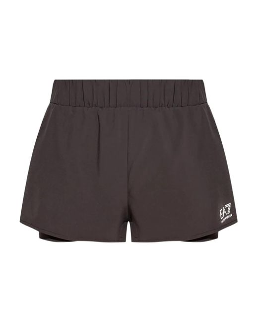 Bermudas con logo estampado EA7 de color Gray