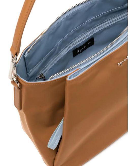 Agnes B. Brown Two-Way Shoulder Bag