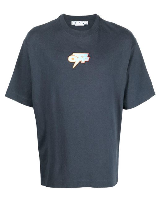 Off-White c/o Virgil Abloh T-shirt Met Grafische Print in het Blue voor heren