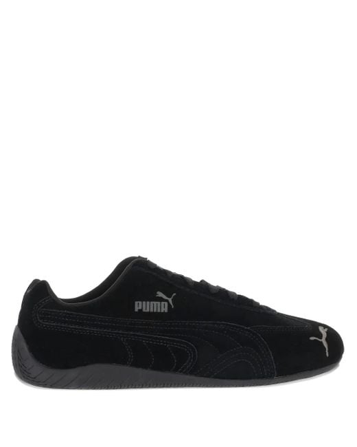 PUMA Black Logo-Print Sneakers