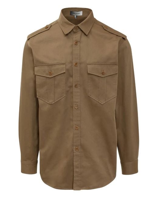 Isabel Marant Green Logo-Embroidered Shirt for men