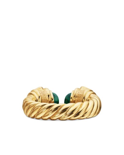 David Yurman Green 18Kt Renaissance Malachite Diopside Ring