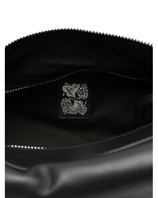 FEDERICO CINA Black Tortellino Leather Shoulder Bag