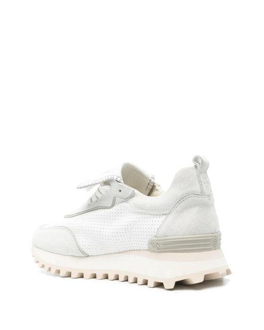 Eleventy White Perforated Sneakers for men