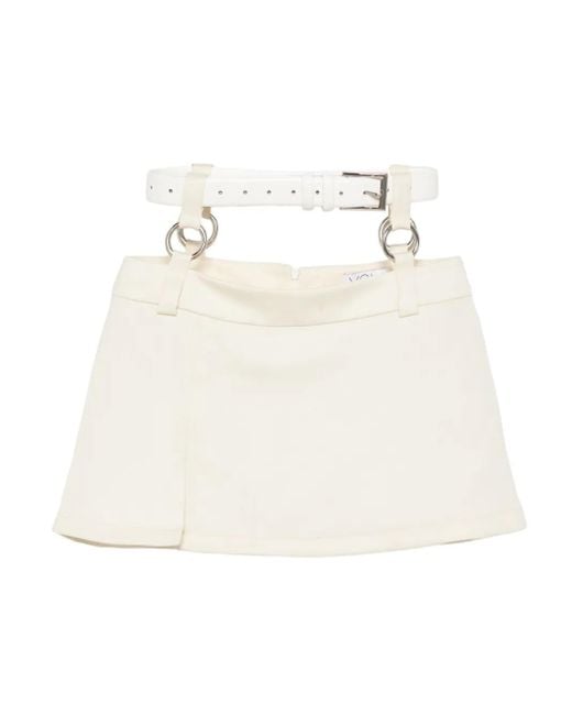 Vestiaire d'un Oiseau Libre ベルテッド ミニスカート White