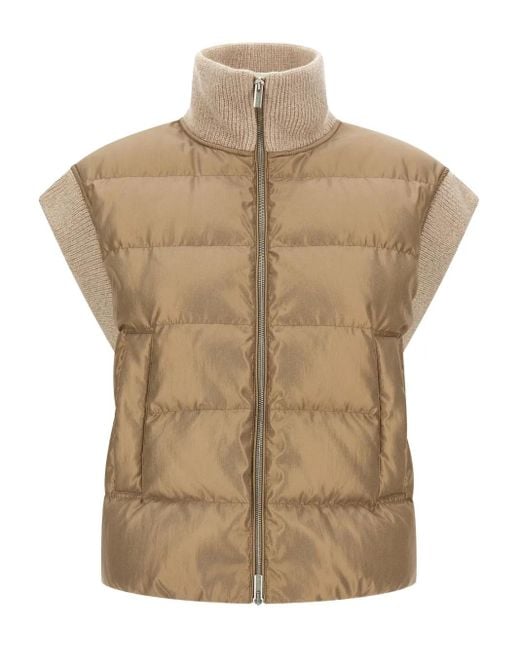 Peserico Natural Lurex Tricot Vest