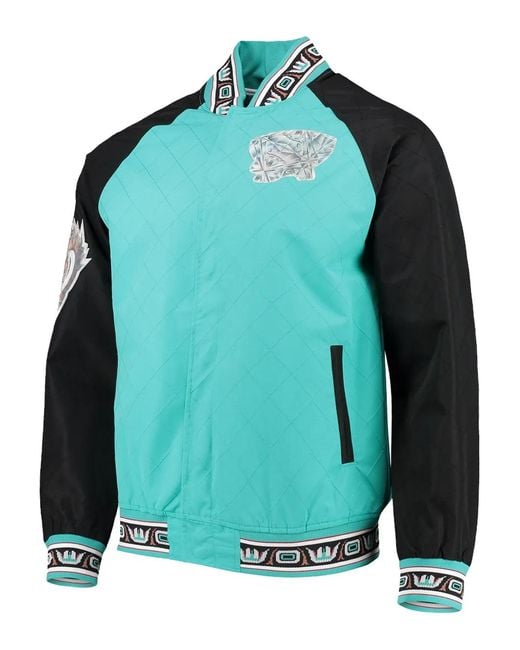 Mitchell & Ness Blue X Vancouver Grizzlies Diamond-Quilted Jacket for men