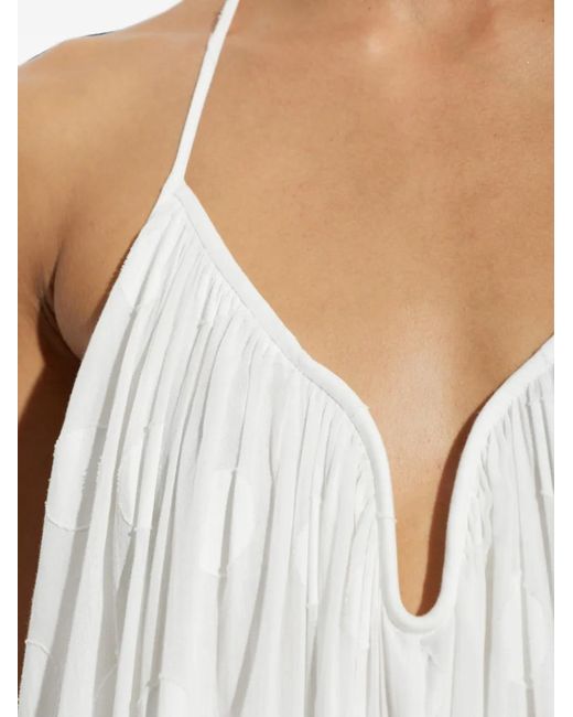 Zimmermann White Solstice Polka-Dot Ruffled Midi Dress