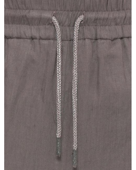 Panicale Gray Drawstring-Fastening Trousers