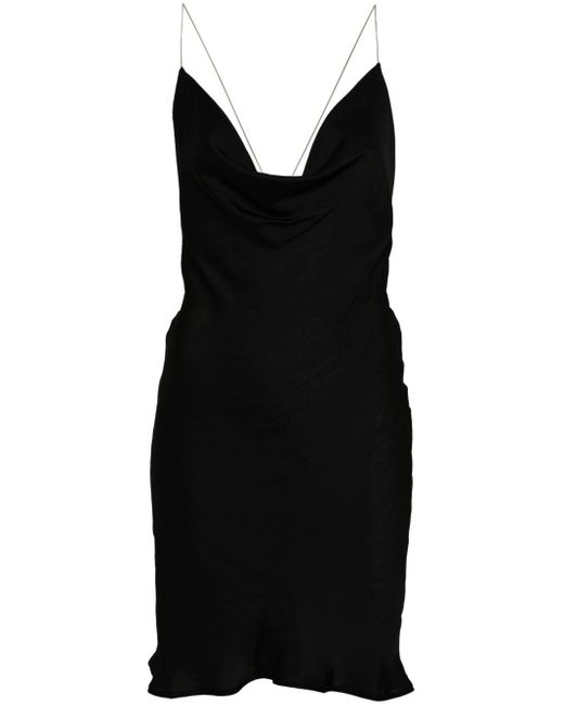 Y. Project Black Camisole-Kleid aus Satin