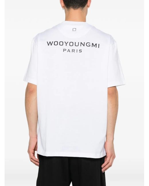 Wooyoungmi White Tonal-Logo T-Shirt for men