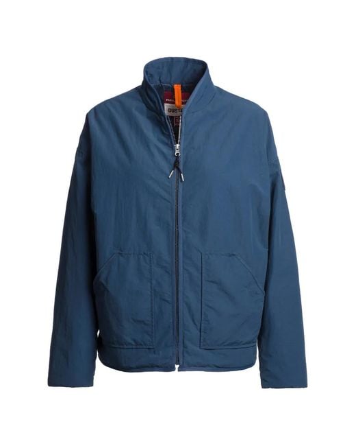 Parajumpers Blue Zip-Up Front-Pocket Jacket