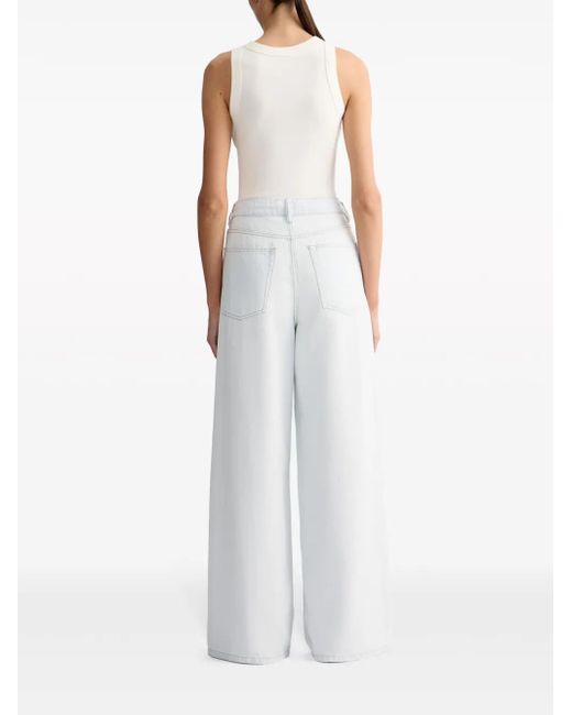 12 STOREEZ Blue 433 Low-Rise Wide-Leg Organic Cotton Jeans
