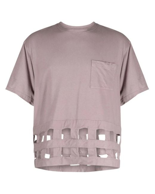 T-Shirt Windowpane di Kapital in Pink da Uomo