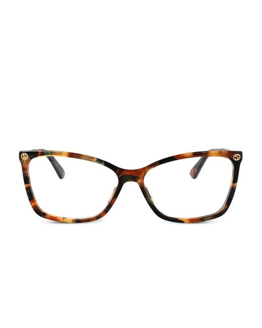 Gucci Brown Cat-Eye Glasses