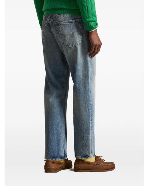 Polo Ralph Lauren Blue Jean Droit À Coupe Cinq Poches for men
