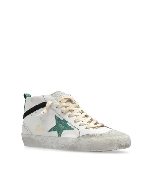 Golden Goose Deluxe Brand White Mid Star Artisanal Leather Sneakers