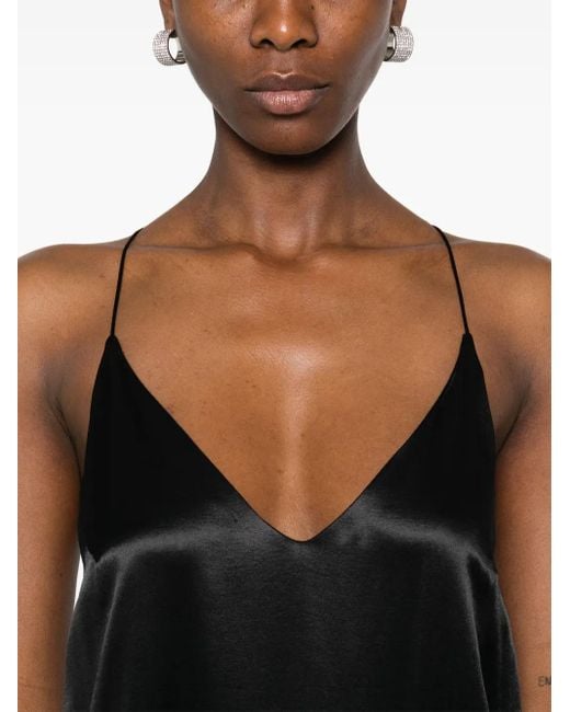 Robe Longue En Satin Duchesse THE NINA STUDIO en coloris Black