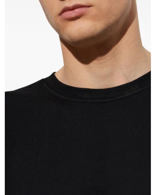 DIESEL Black S-Norm-Aa5 Logo-Embroidered Sweatshirt for men