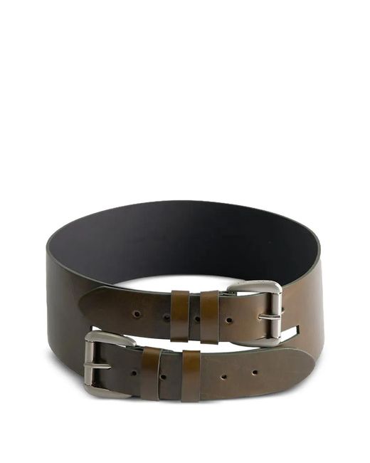 Paloma Wool Black Penelope Double-Buckle Belt