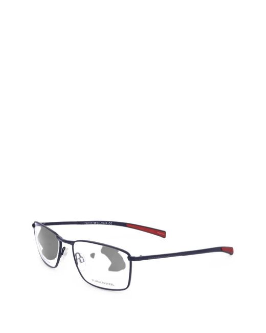 Tommy Hilfiger White Rectangle-Frame Glasses for men
