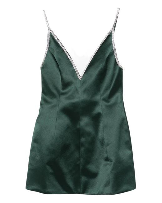 retroféte Green Trinnie Embellished Mini Dress