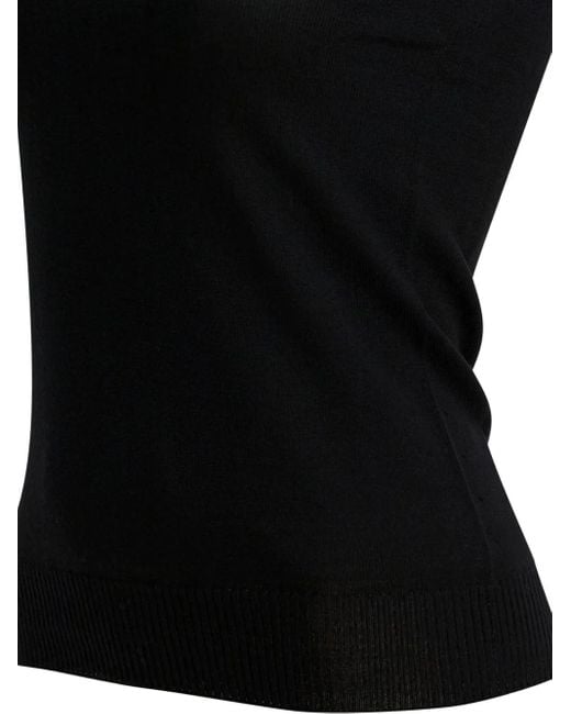 Max Mara Roll-neck Sleeveless Tank Top Black