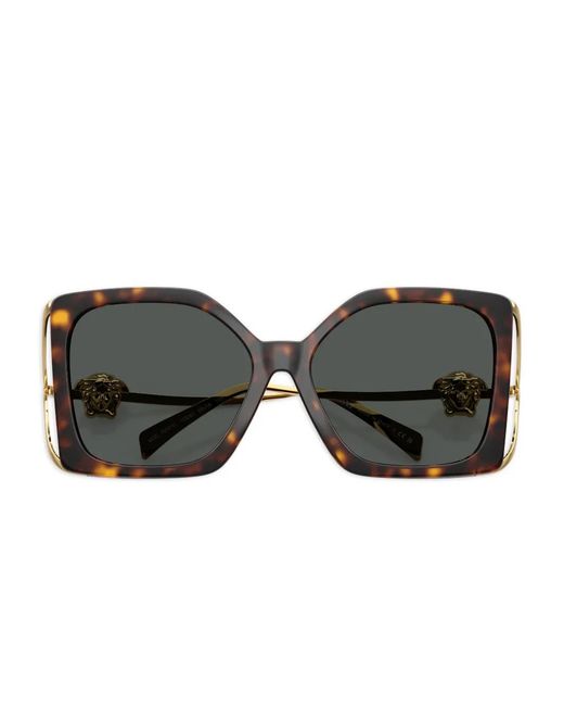 Versace Gray Butterfly-Frame Sunglasses