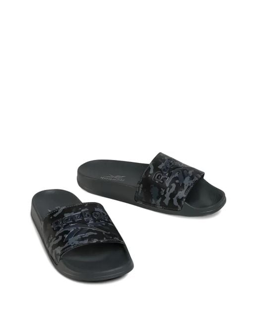 メンズ Reebok プリント サンダル Black