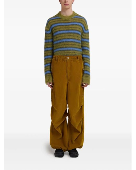 Marni Natural Elasticated-Waist Trousers for men