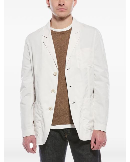 Brunello Cucinelli White Relaxed-Fit Blazer for men