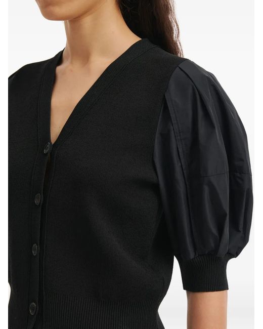 Cardigan Con Bottoni E Maniche A Palloncino di Juun.J in Black