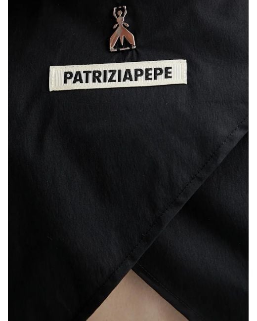Patrizia Pepe Black Open-Back Button-Front Dress